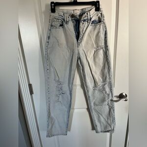 Gilded Intent Distressed Whitewash Jeans